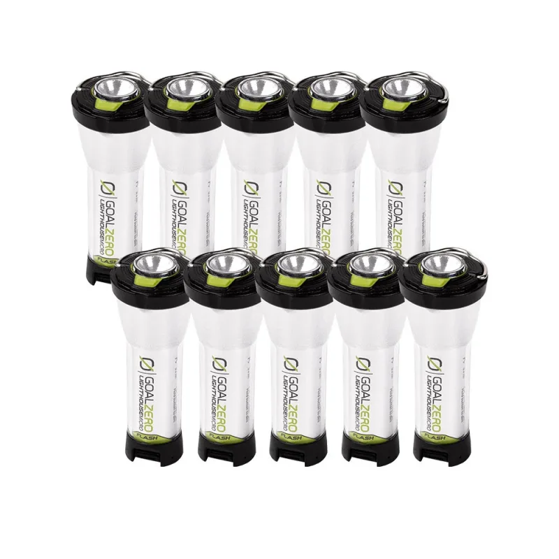 (10팩) Lighthouse Micro Flash USB 충전식 랜턴