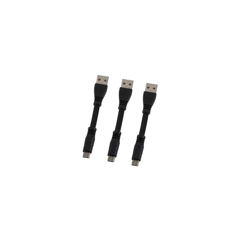 Cable USB a Micro de 4 pulgadas, pack de tres