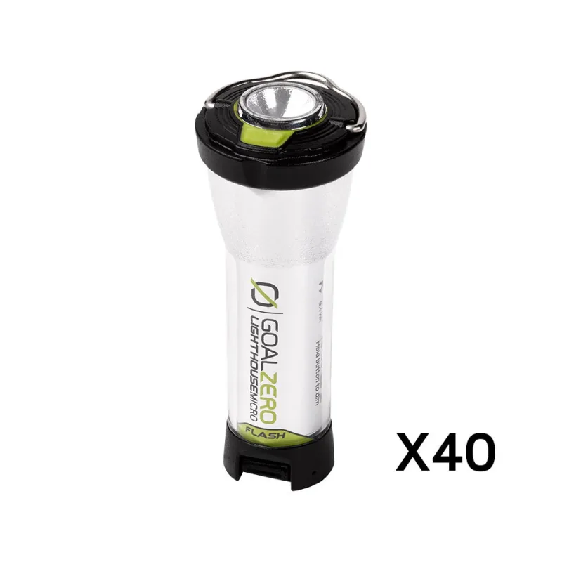 (40팩) Lighthouse Micro Flash USB 충전식 랜턴