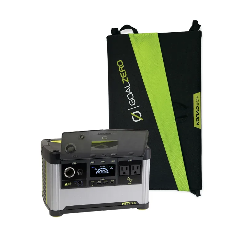 Yeti 300 og Nomad 50+ solcelleaggregat